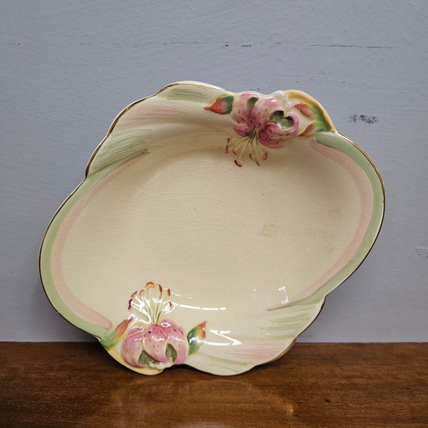 Royal Winton "Tiger Lily" Milk Jug, Sugar Bowl & Dish