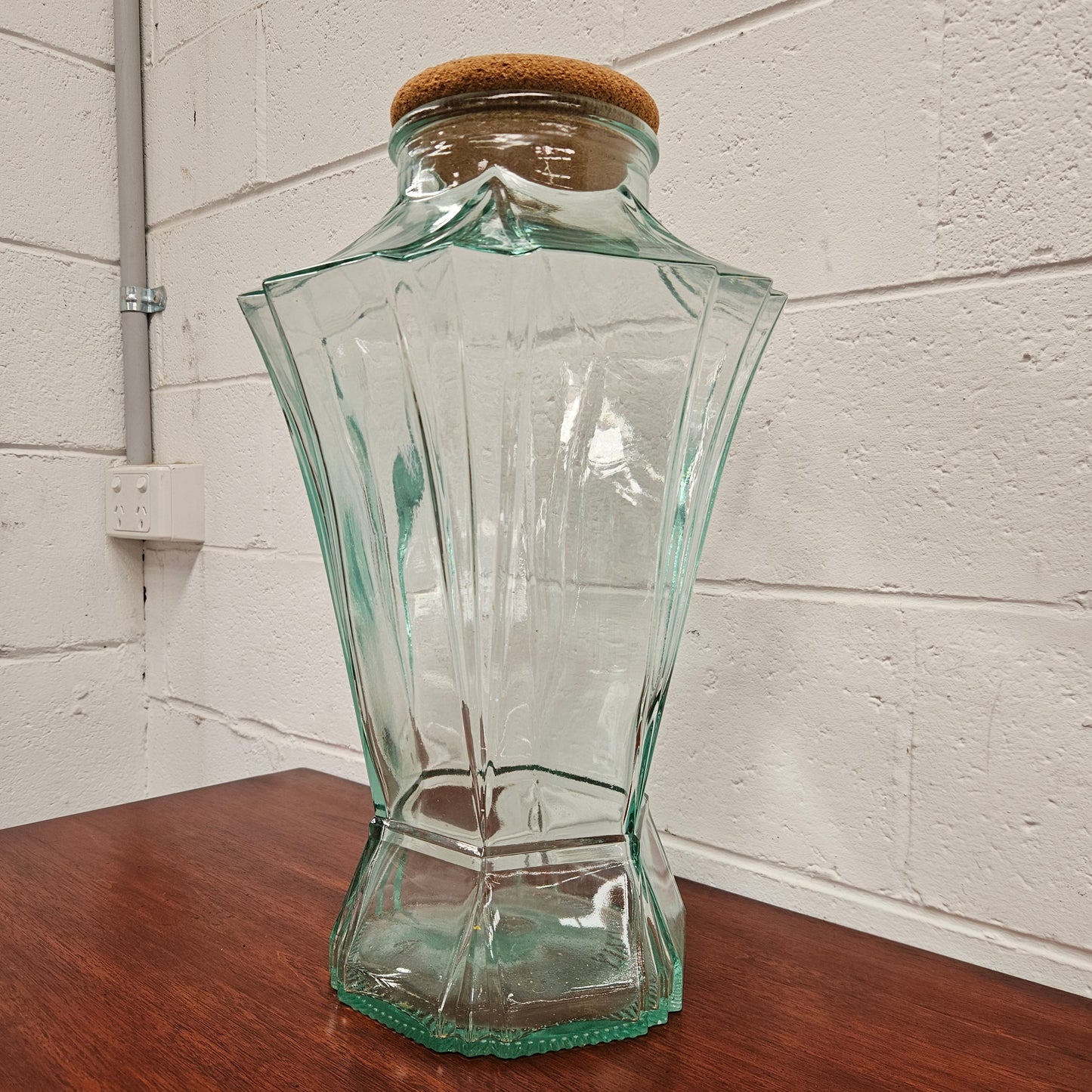 Vintage Made in Italy Glass Jar