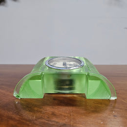 Vintage Uranium Glass Desk Clock