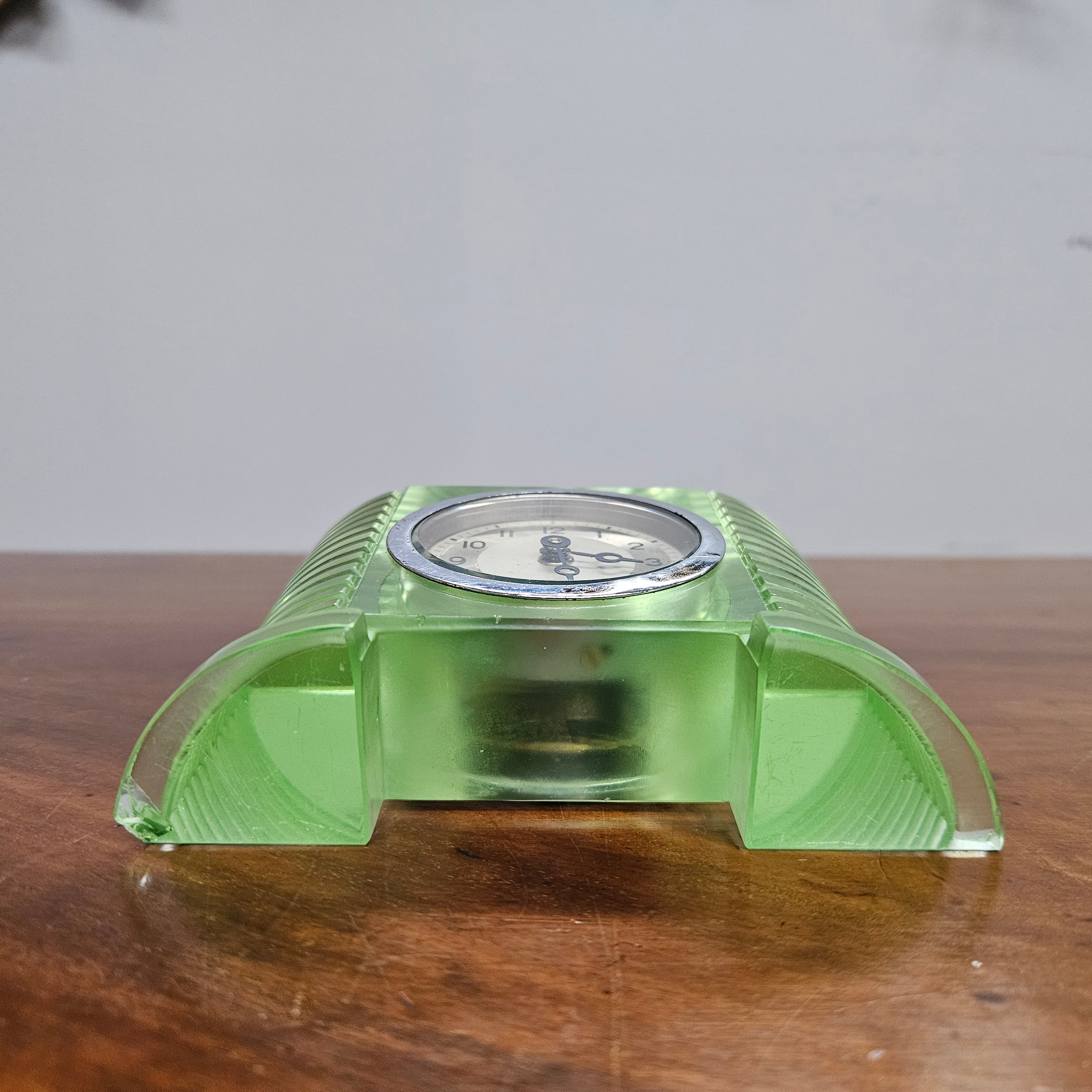 Vintage Uranium Glass Desk Clock | Antique & Vintage | Moonee Ponds Antiques | Australia Wide Delivery