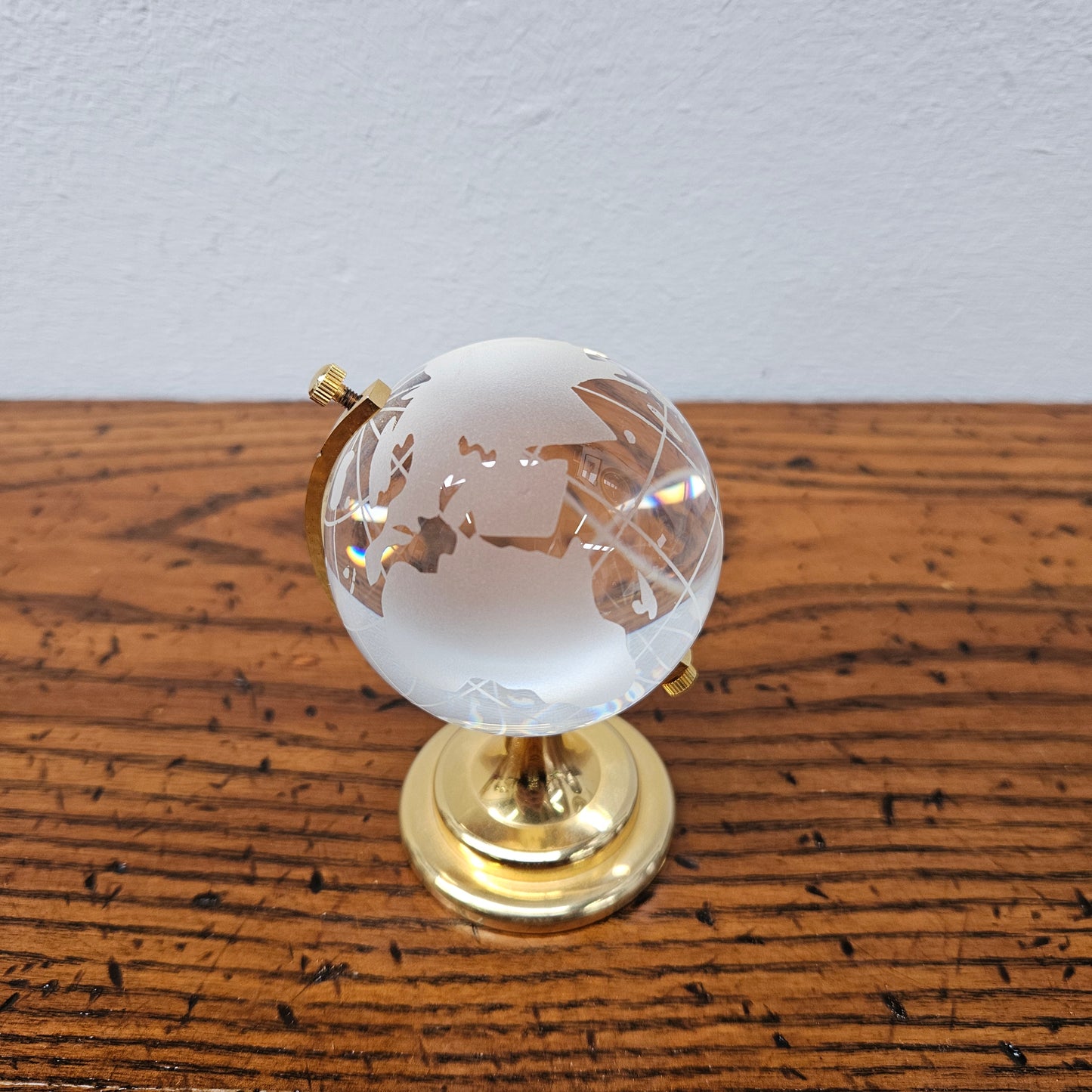 Vintage Crystal Globe of the World