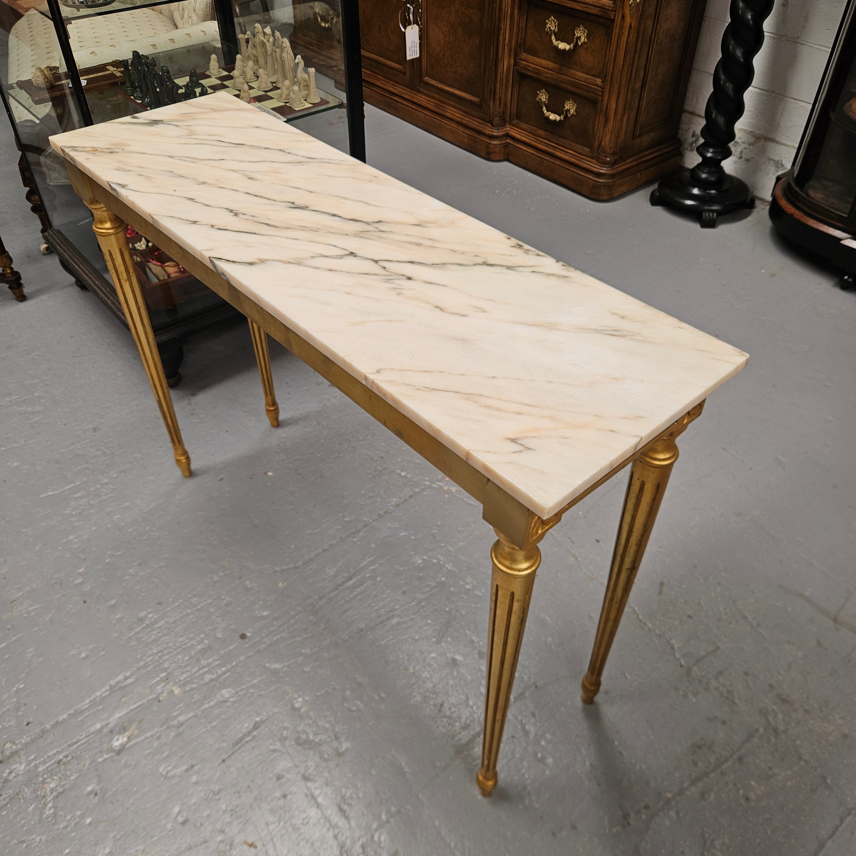 Louis XVI Style Gilt Console Table With Marble Top | Antique & Vintage | Moonee Ponds Antiques | Australia Wide Delivery