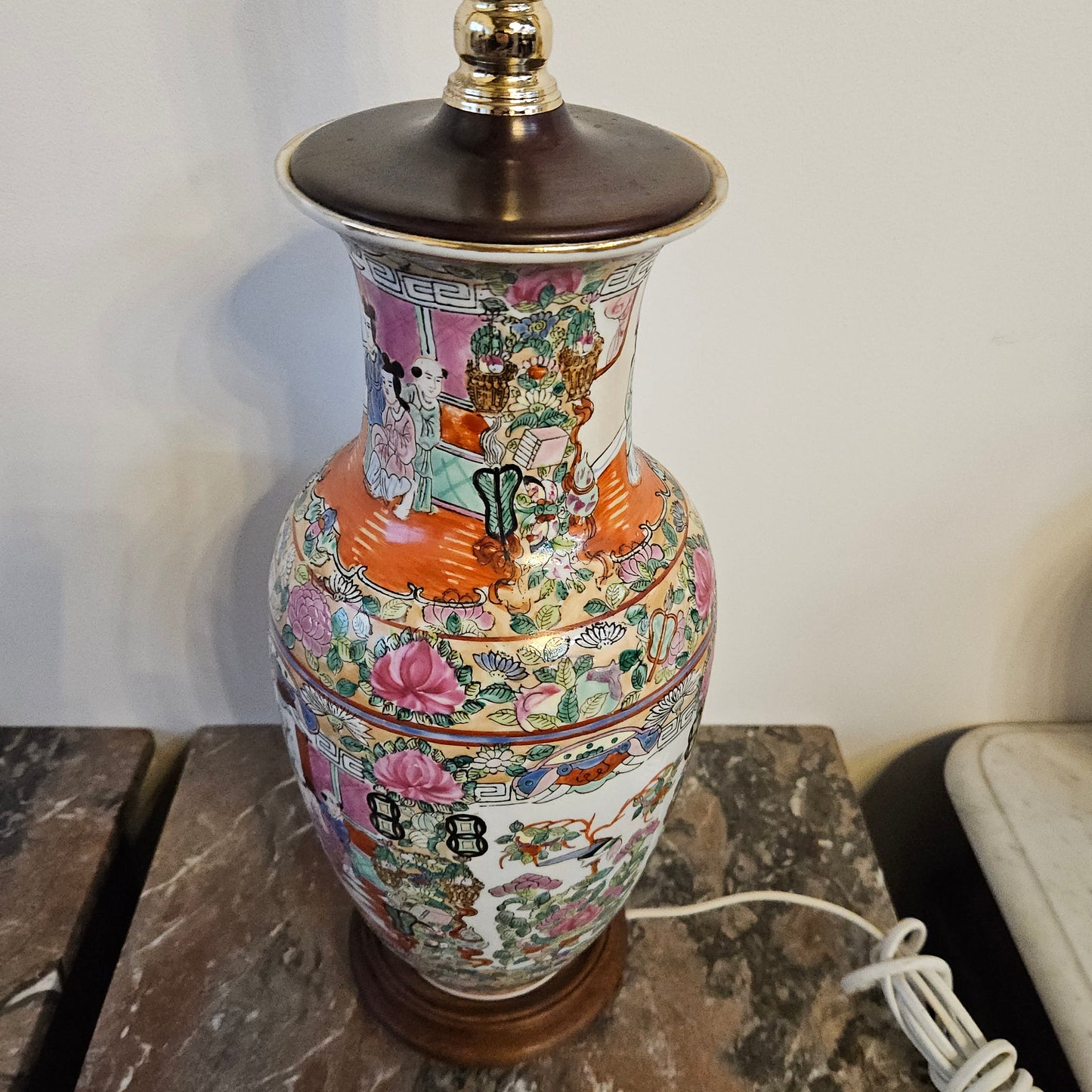 Chinese Famille Rose Lamp Base