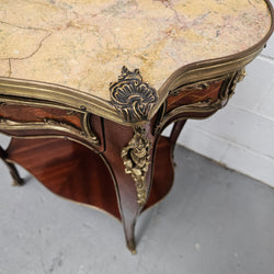 Antique French Marble Top & Ormolu Mounted Side Table | Antique & Vintage | Moonee Ponds Antiques | Australia Wide Delivery
