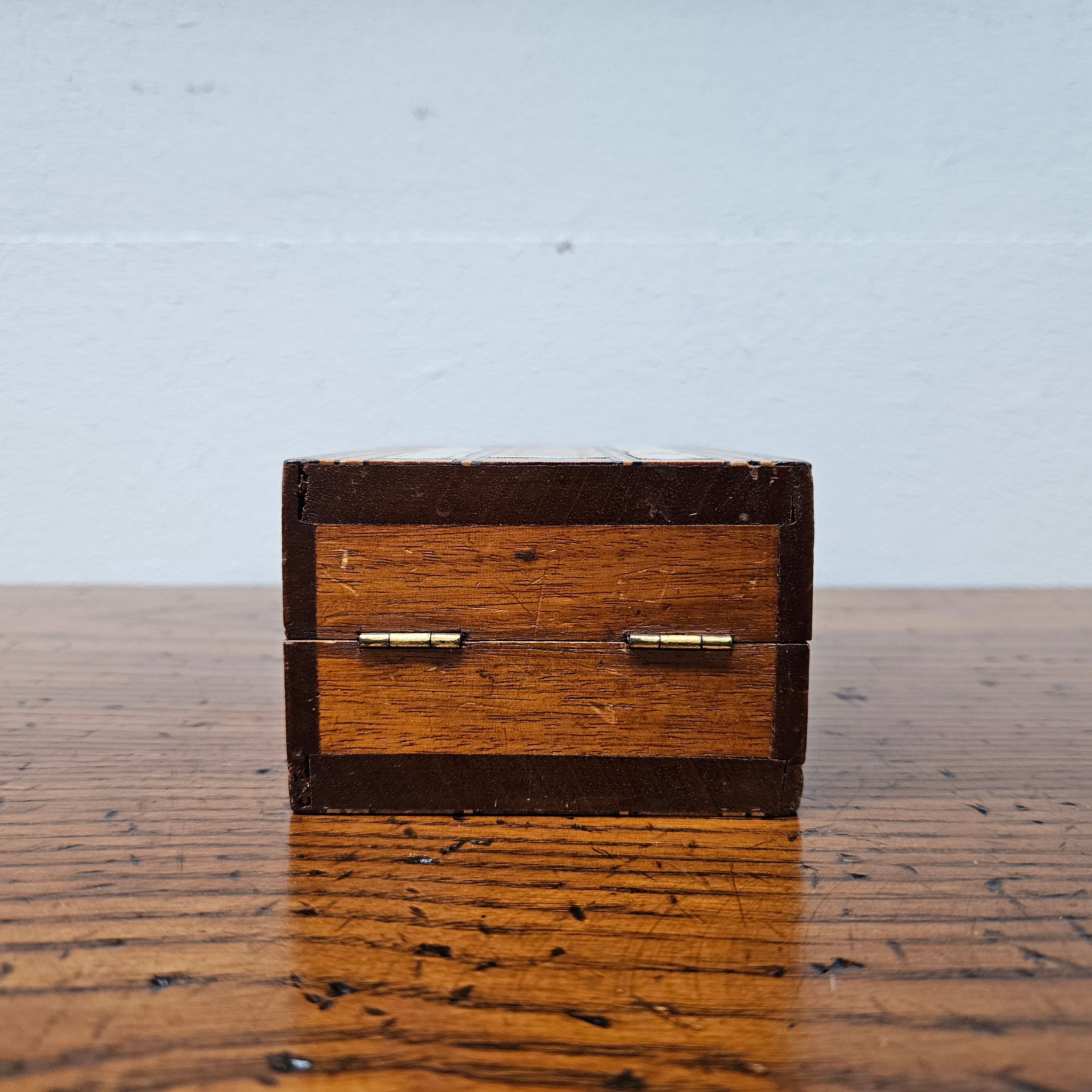 Antique Mahogany & Rosewood & Ivory Inlaid Cribbage Box | Antique & Vintage | Moonee Ponds Antiques | Australia Wide Delivery