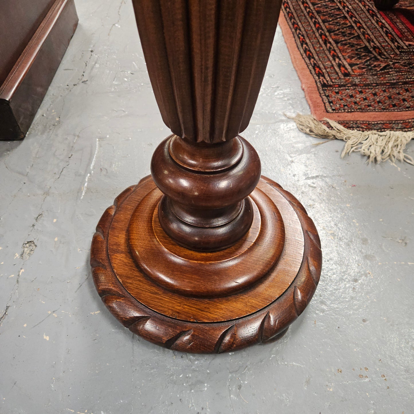 Antique Walnut Wooden Pedestal