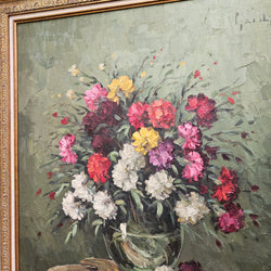 Signed Floral Oil On Canvas In Superb Gilt Frame | Antique & Vintage | Moonee Ponds Antiques | Australia Wide Delivery