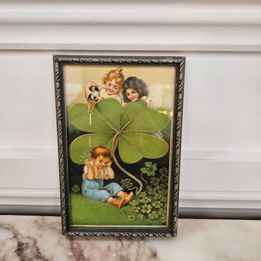 Charming Vintage Post card in vintage frame