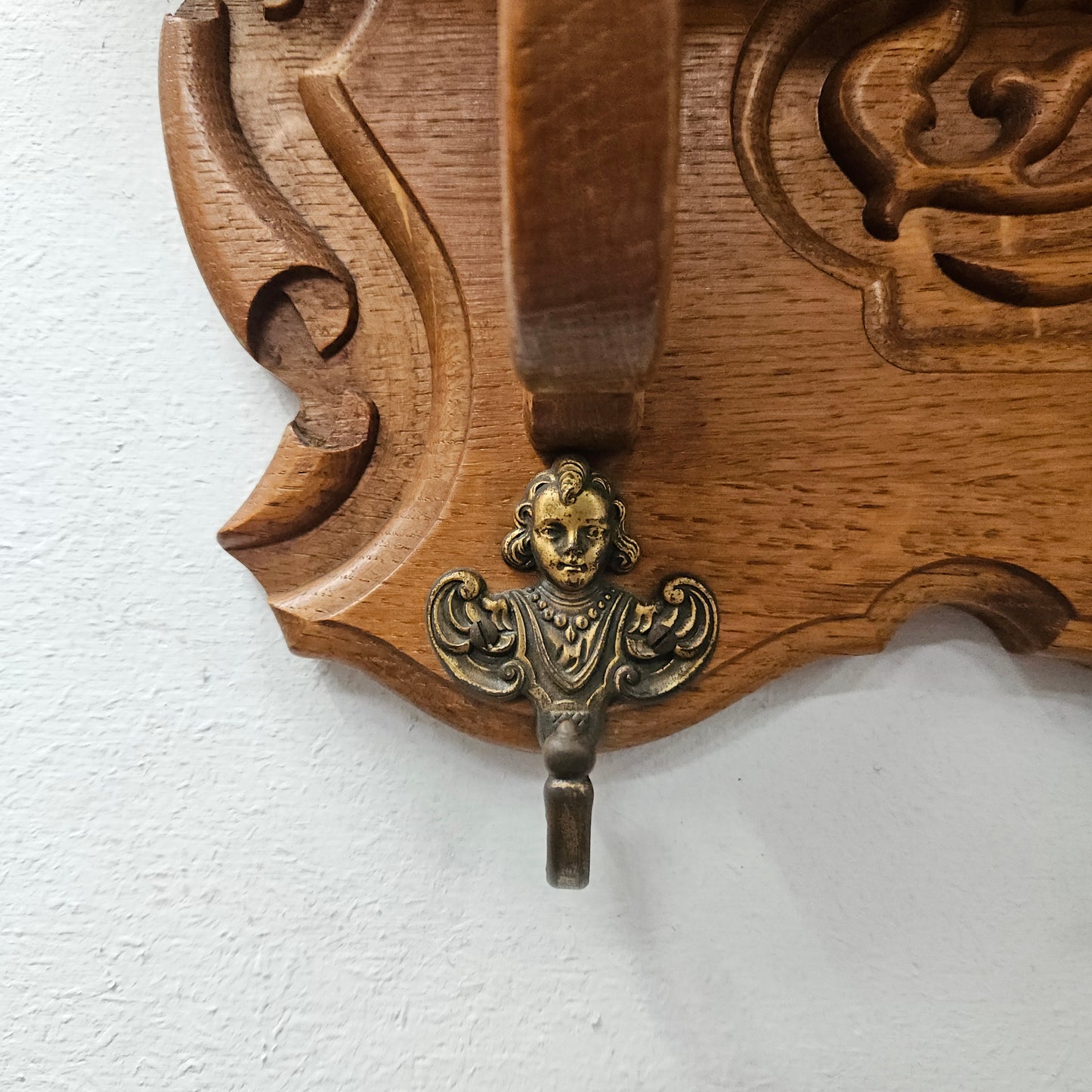 French Oak Wall Carved Coat/Hat Rack