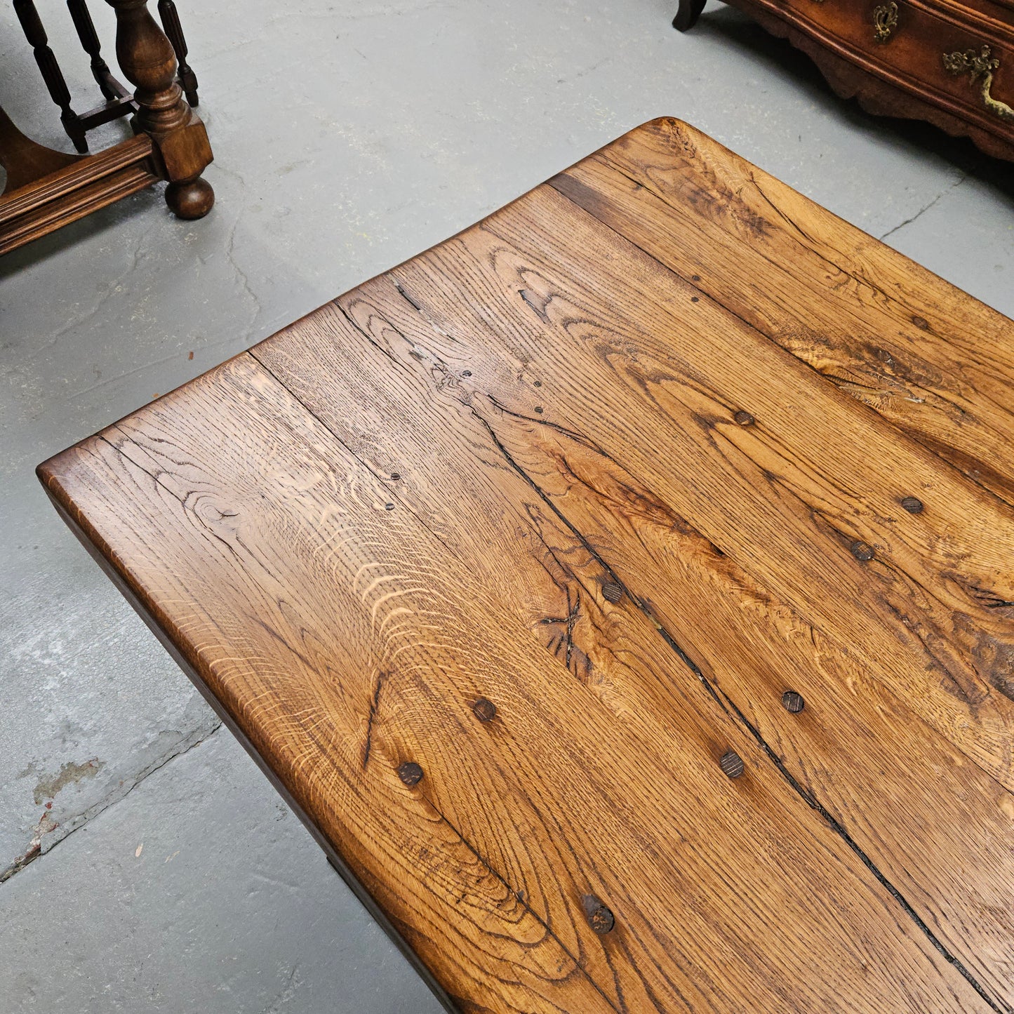 Stunning French Oak Monastery Dining Table