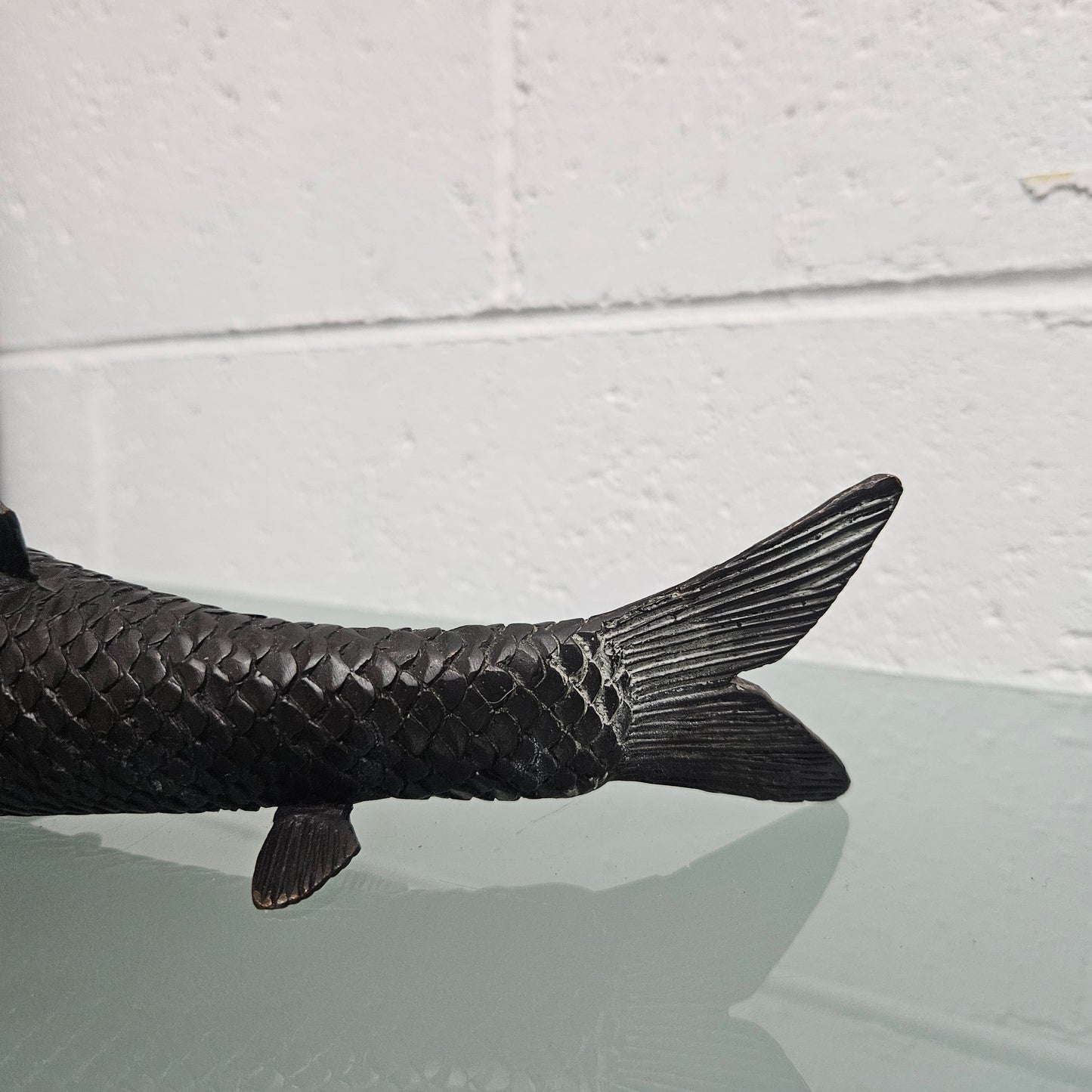 Vintage Bronze Koi Fish