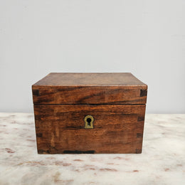 French Walnut Trinket Box & Key