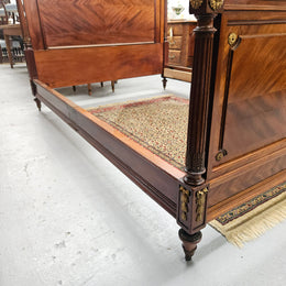 French Louis XVI Style Mahogany Queen Size Bed