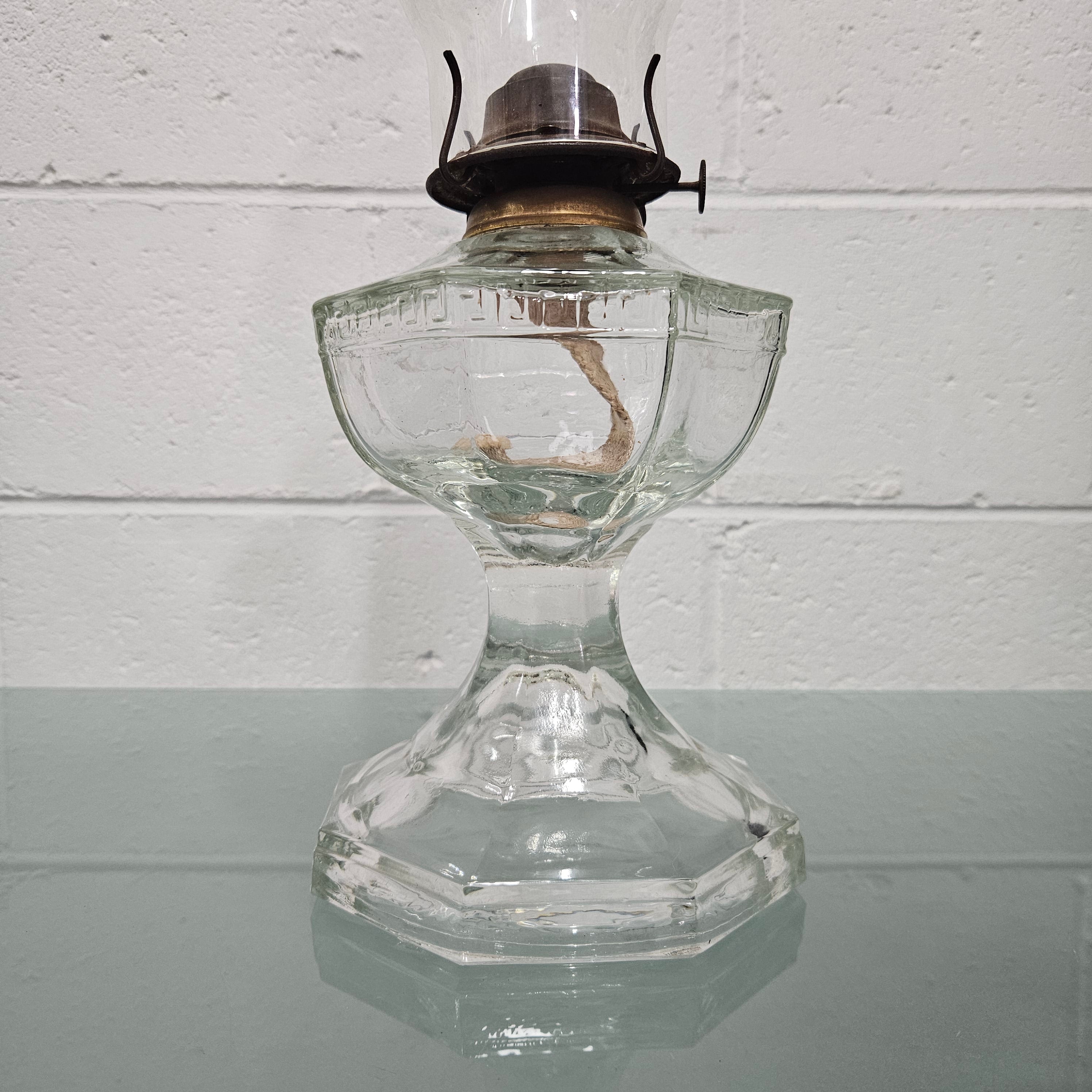 Antique Clear Glass Kero Lamp | Antique & Vintage | Moonee Ponds Antiques | Australia Wide Delivery
