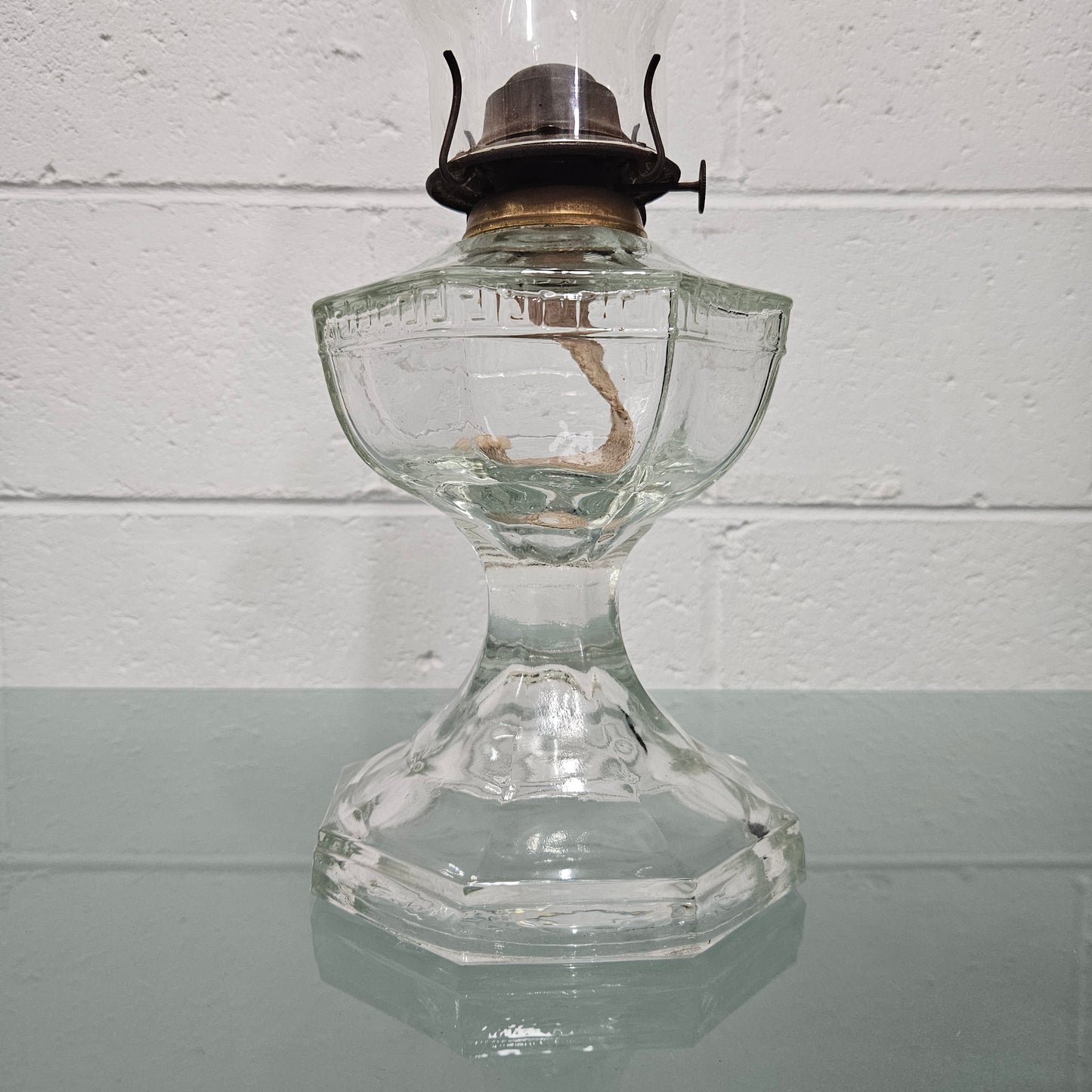 Antique Clear Glass Kero Lamp