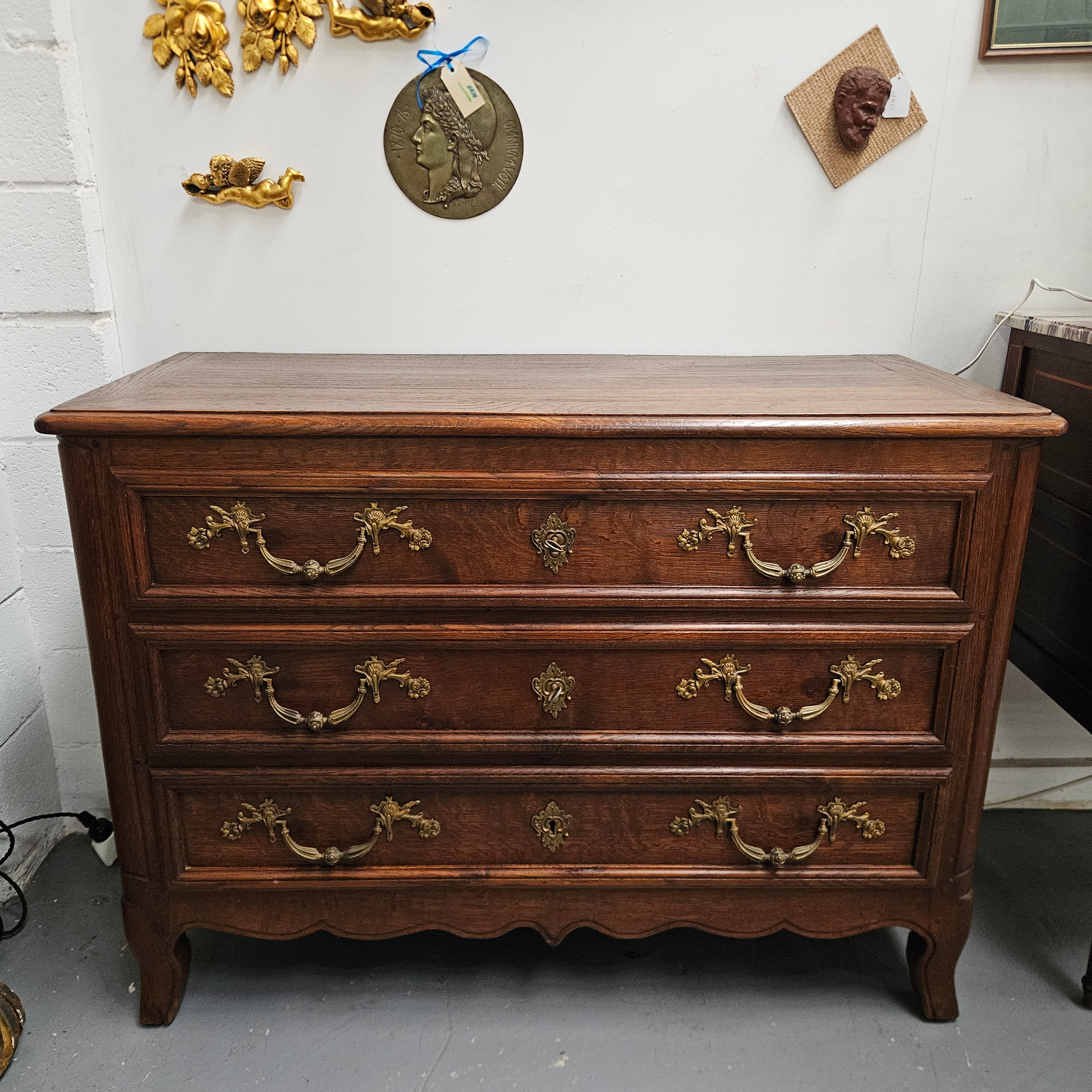 Louis XVth Style Oak Chest of Drawers
