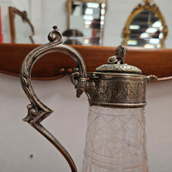 Superb Edwardian Crystal & Silver Plate Claret Jug | Antique & Vintage | Moonee Ponds Antiques | Australia Wide Delivery
