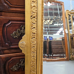Napoleon III Style French Gilt & Floral Decorated Bevelled Mirror | Antique & Vintage | Moonee Ponds Antiques | Australia Wide Delivery