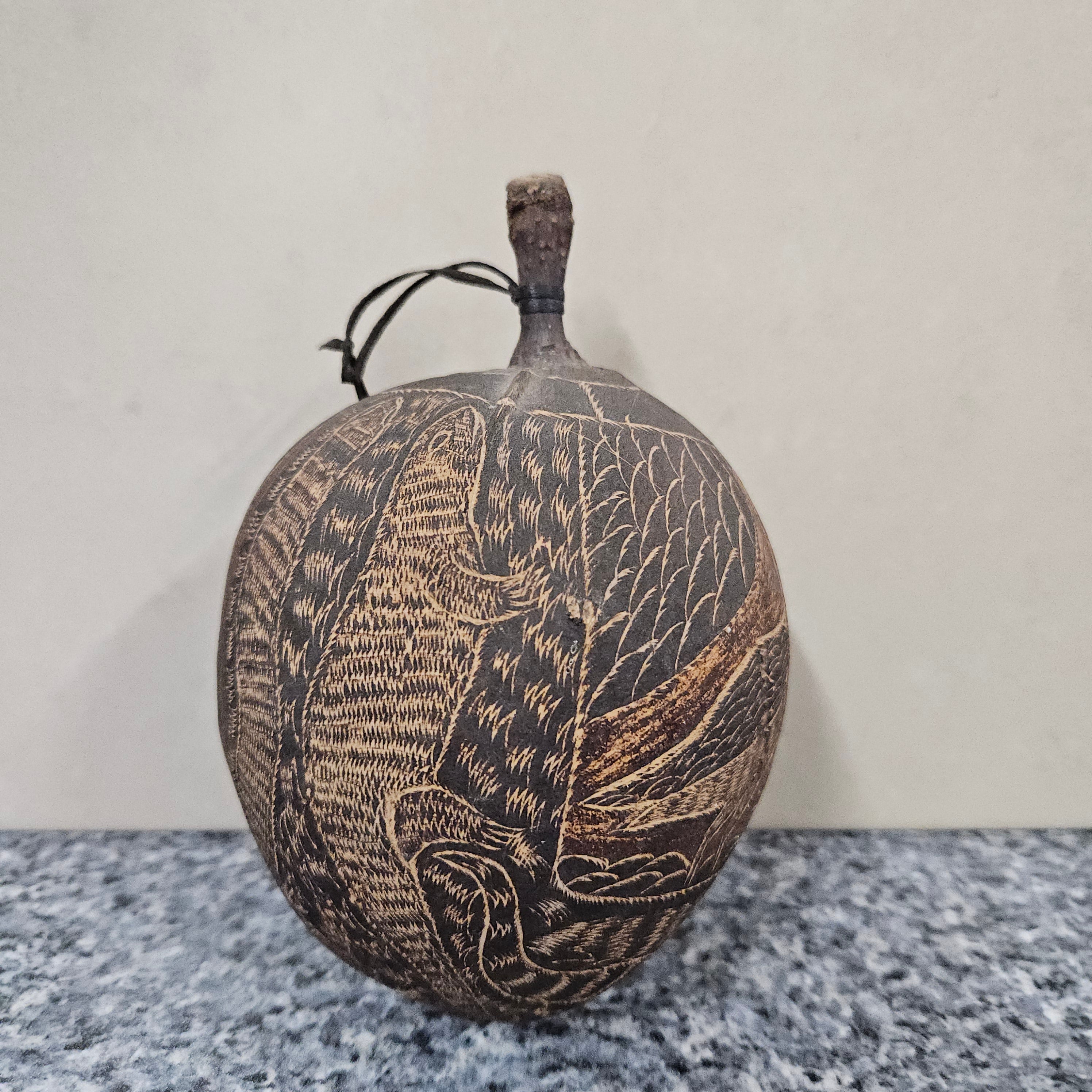 Engraved Boab-Tree Nut 1950's | Antique & Vintage | Moonee Ponds Antiques | Australia Wide Delivery
