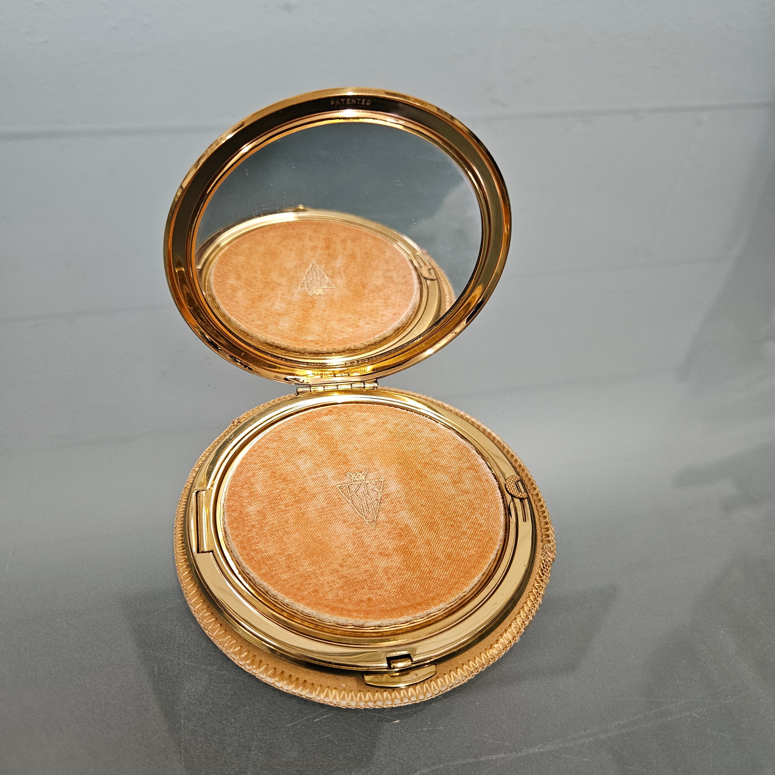 Vintage Guilhoche Gold Kigu Compact | Antique & Vintage | Moonee Ponds Antiques | Australia Wide Delivery