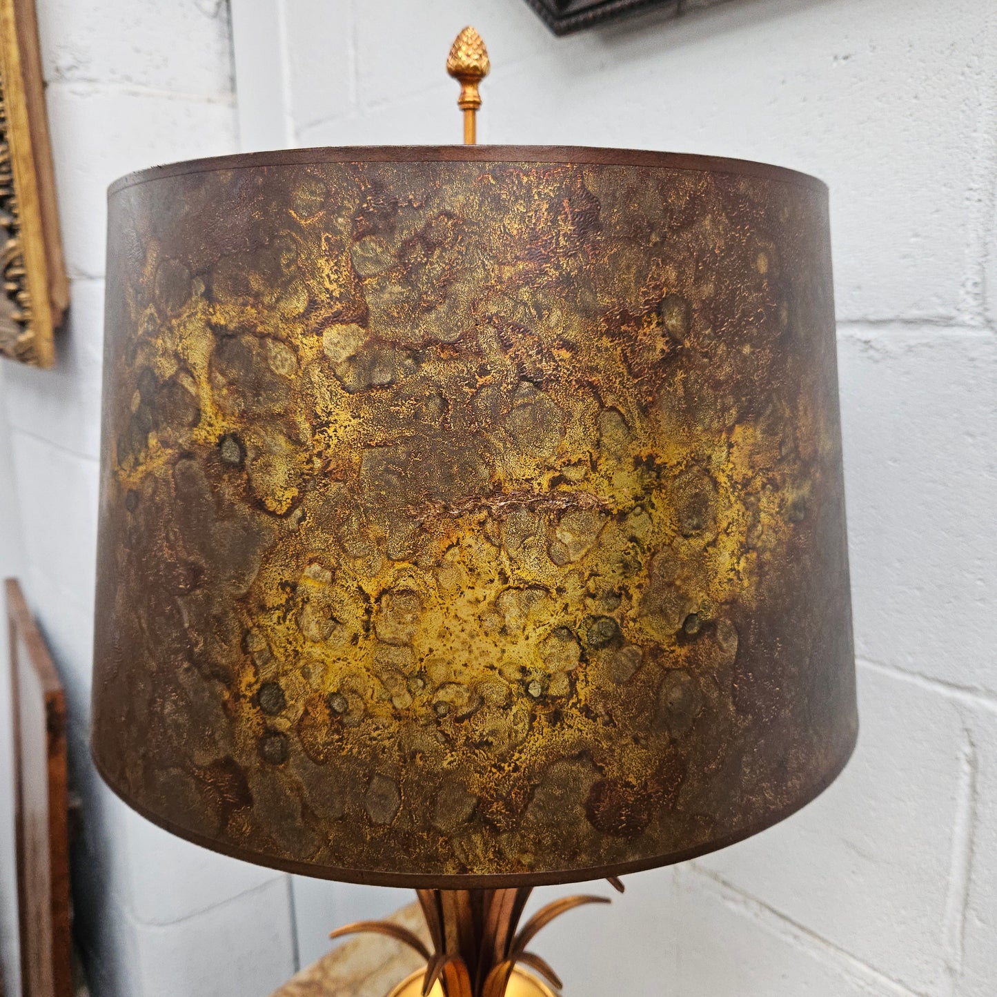 Vintage Designer Gilt Brass Table Lamp By Maison Charles for Boulanger