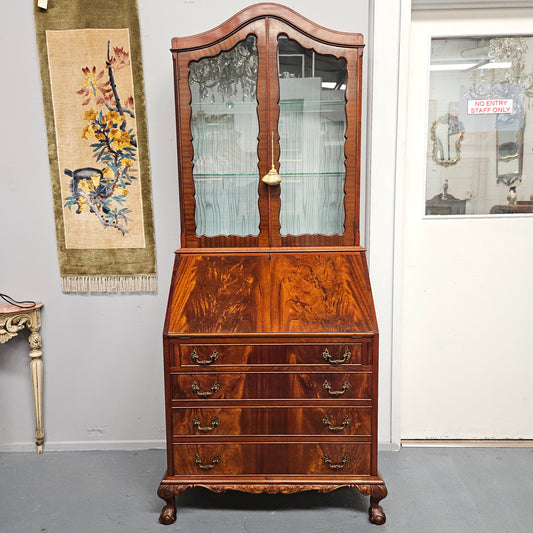 Stunning Flame Mahogany Secretaire