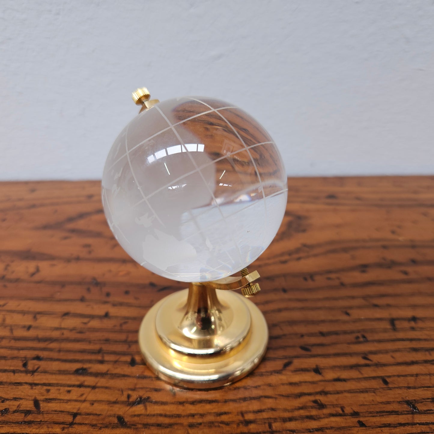 Vintage Crystal Globe of the World