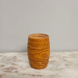 Vintage Treen Oak Barrell Money Box