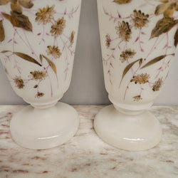 Pair of Victorian Opaline Glass Vases | Antique & Vintage | Moonee Ponds Antiques | Australia Wide Delivery