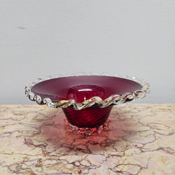 Venetian Ruby & Aventurine Glass Bowl | Antique & Vintage | Moonee Ponds Antiques | Australia Wide Delivery