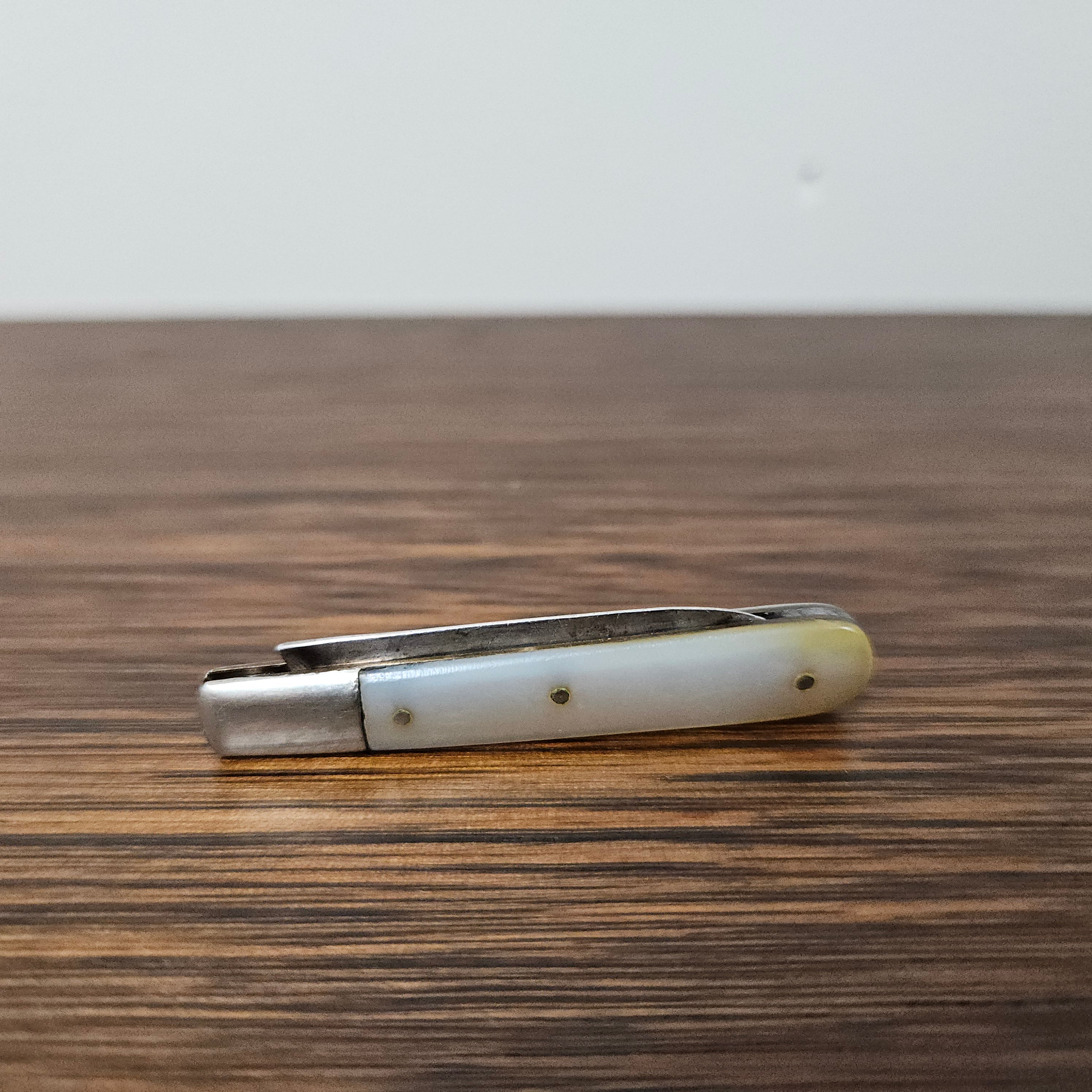 Sterling Silver & Mother of Pearl Miniature Fruit Knife | Antique & Vintage | Moonee Ponds Antiques | Australia Wide Delivery