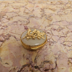 Vintage Brass & Quartz Stone Trinket Box | Antique & Vintage | Moonee Ponds Antiques | Australia Wide Delivery