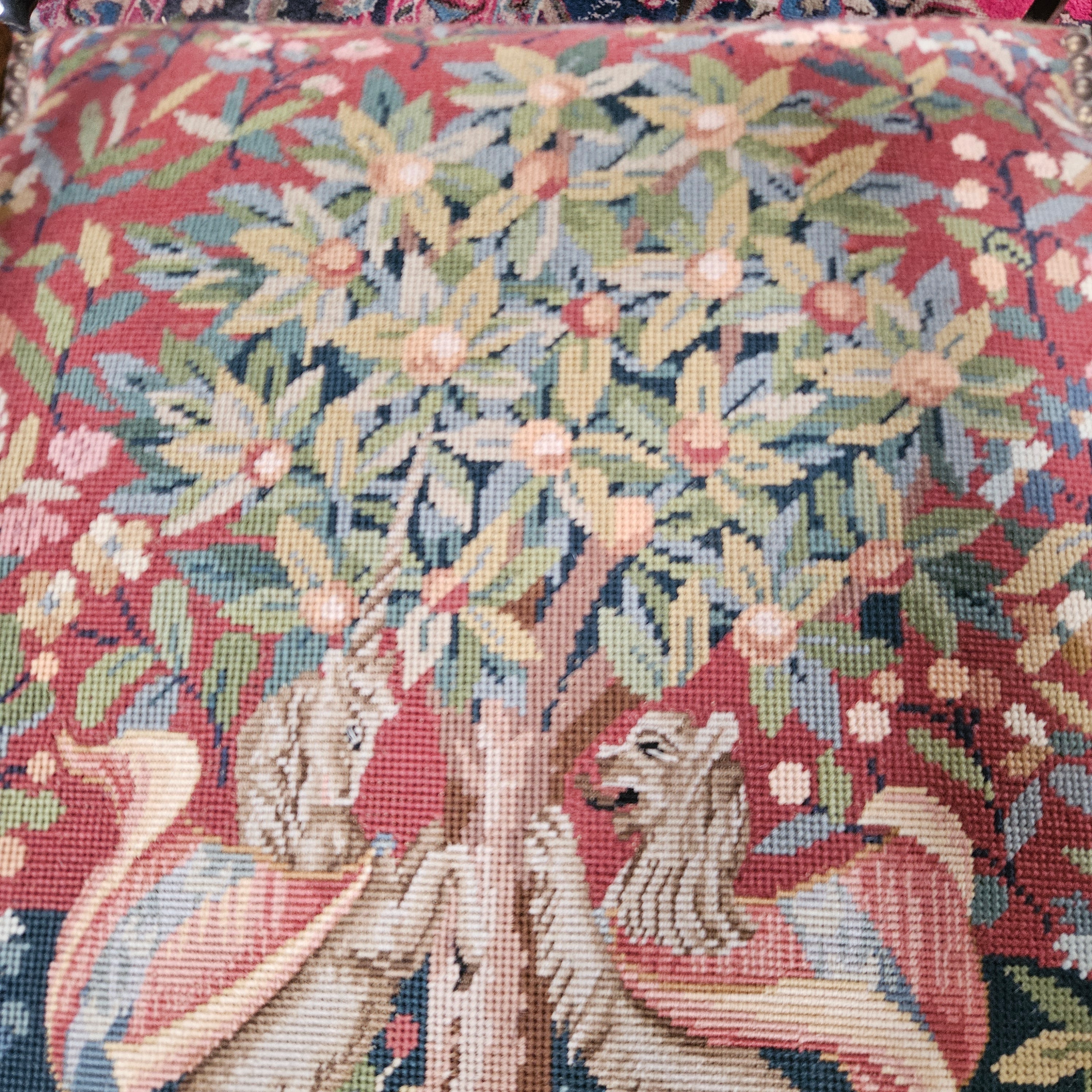 19th Century French Carved Walnut & Tapestry Fireside/Throne Chair | Antique & Vintage | Moonee Ponds Antiques | Australia Wide Delivery