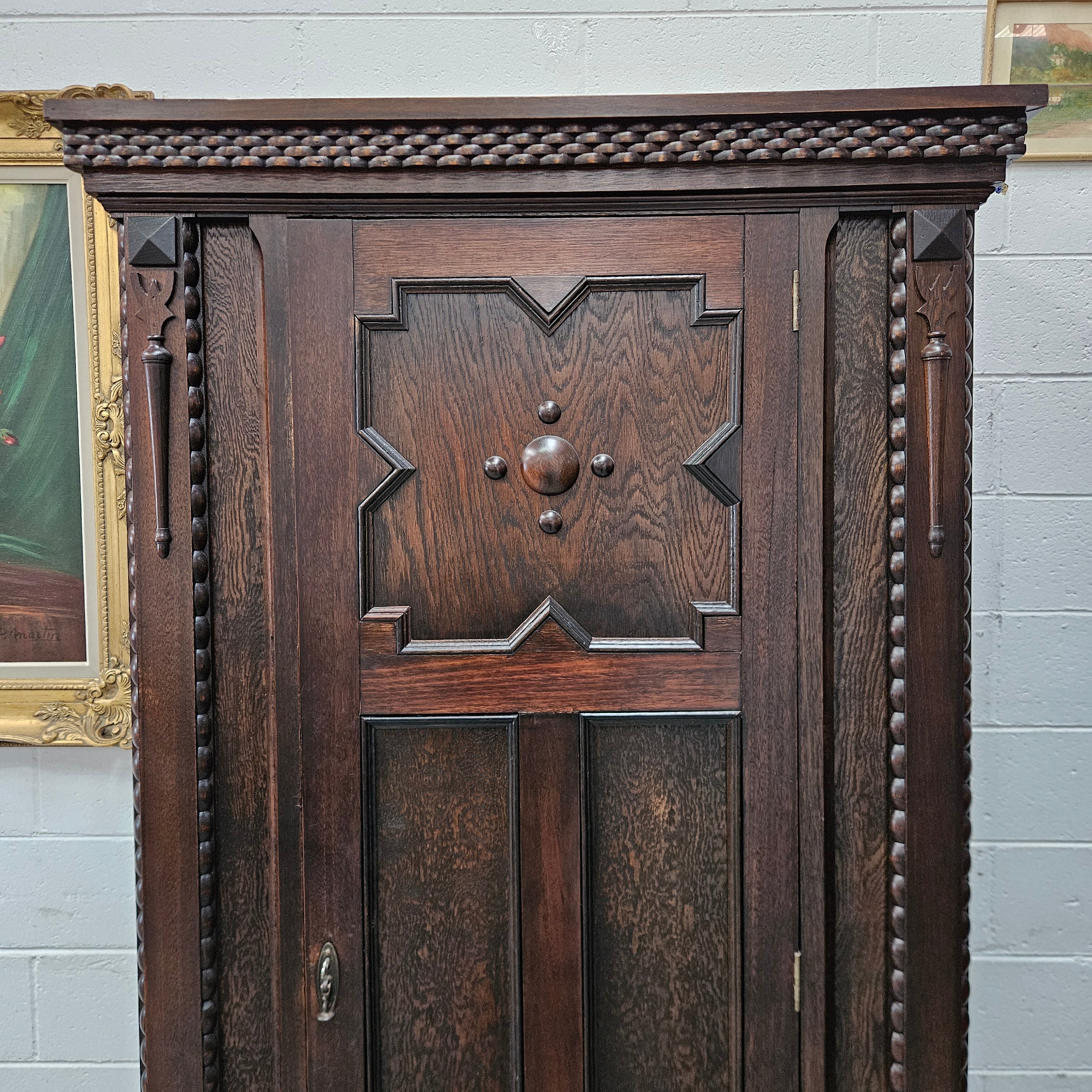 Vintage Tudor Oak Hall Cupboard | Antique & Vintage | Moonee Ponds Antiques | Australia Wide