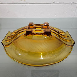Art Deco Amber Glass Float Bowl | Antique & Vintage | Moonee Ponds Antiques | Australia Wide Delivery