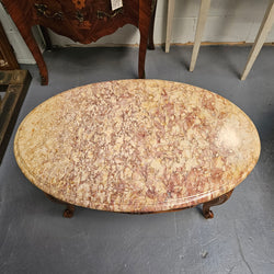 French Fruitwood Louis XV Marble Top Coffee Table | Antique & Vintage | Moonee Ponds Antiques | Australia Wide Delivery