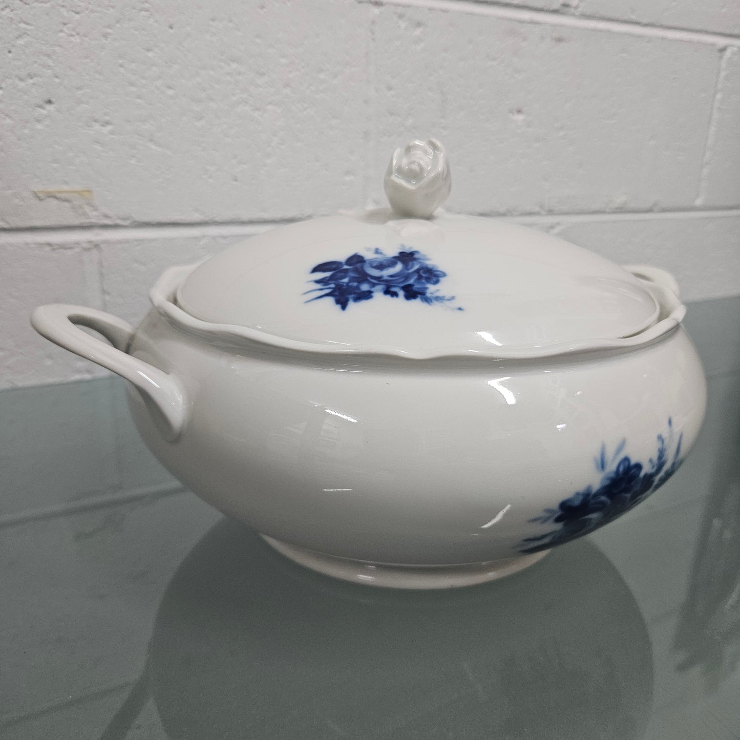 Vintage French Blue & White Tureen