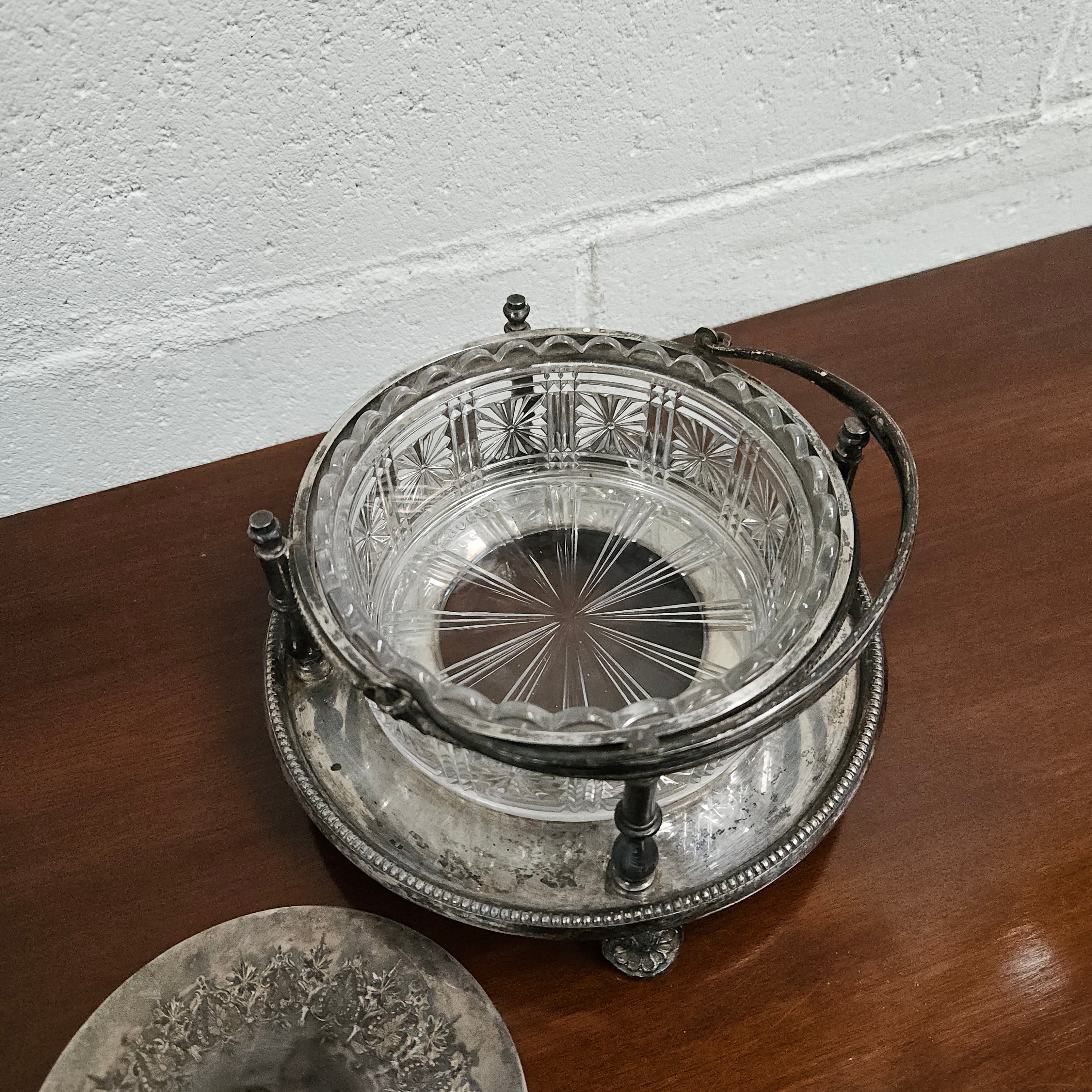 Victorian Walker & Hall Silver & Glass Insert Butter Dish | Antique & Vintage | Moonee Ponds Antiques | Australia Wide Delivery