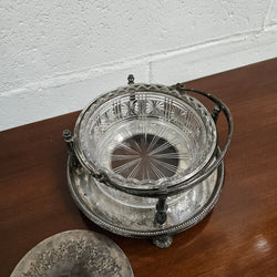 Victorian Walker & Hall Silver & Glass Insert Butter Dish | Antique & Vintage | Moonee Ponds Antiques | Australia Wide Delivery