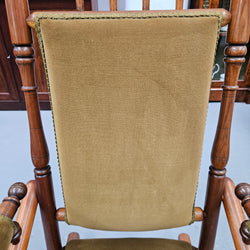 Edwardian Walnut Upholstered Rocking Chair | Antique & Vintage | Moonee Ponds Antiques | Australia Wide Delivery