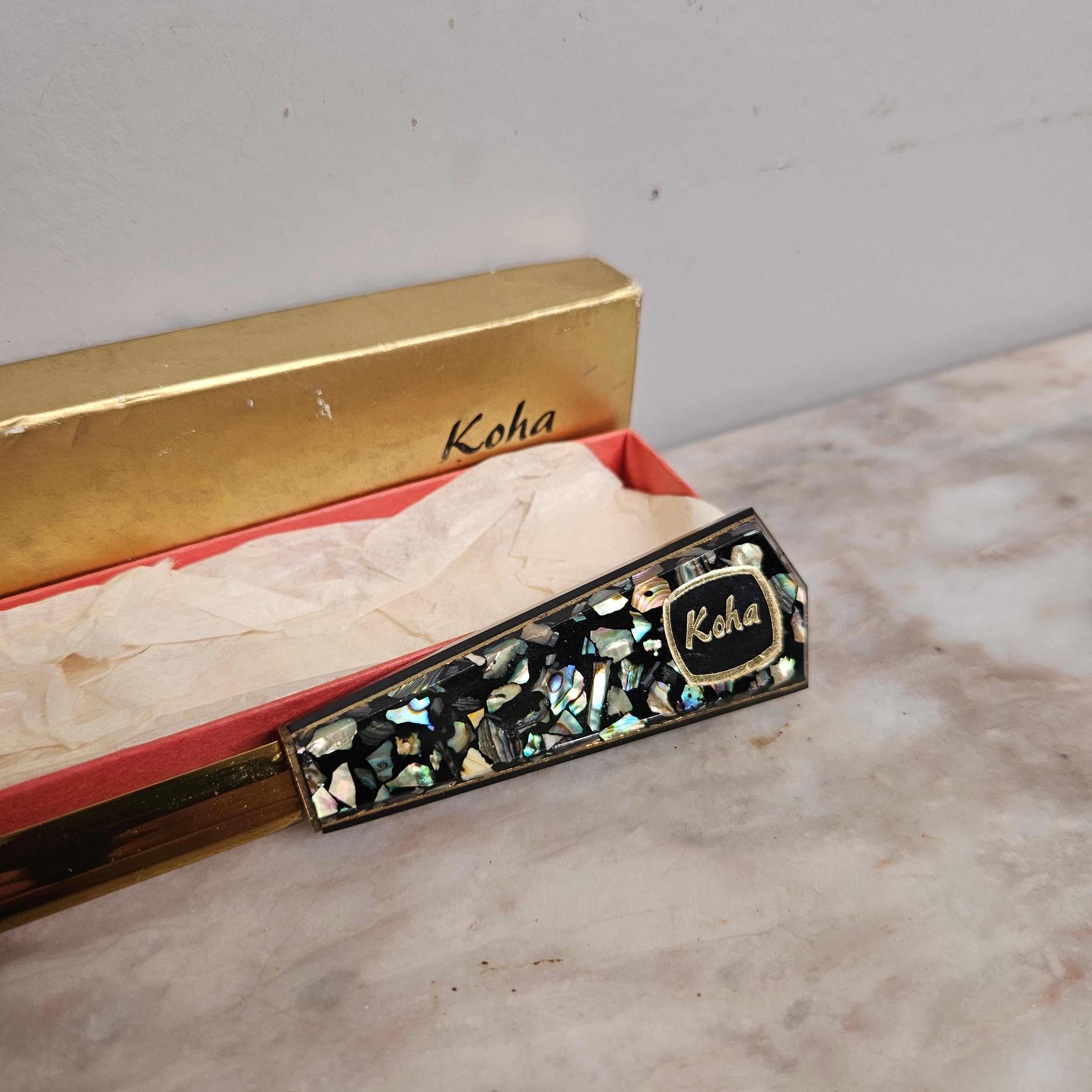 Rare Koha New Zealand Paua Shell Letter Opener | Antique & Vintage | Moonee Ponds Antiques | Australia Wide Delivery