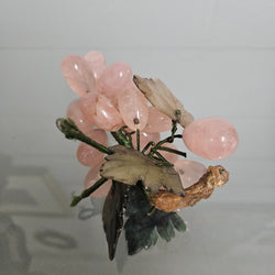 Vintage Cluster Of Pink Quartz& Jade Grapes & Leaves | Antique & Vintage | Moonee Ponds Antiques | Australia Wide Delivery