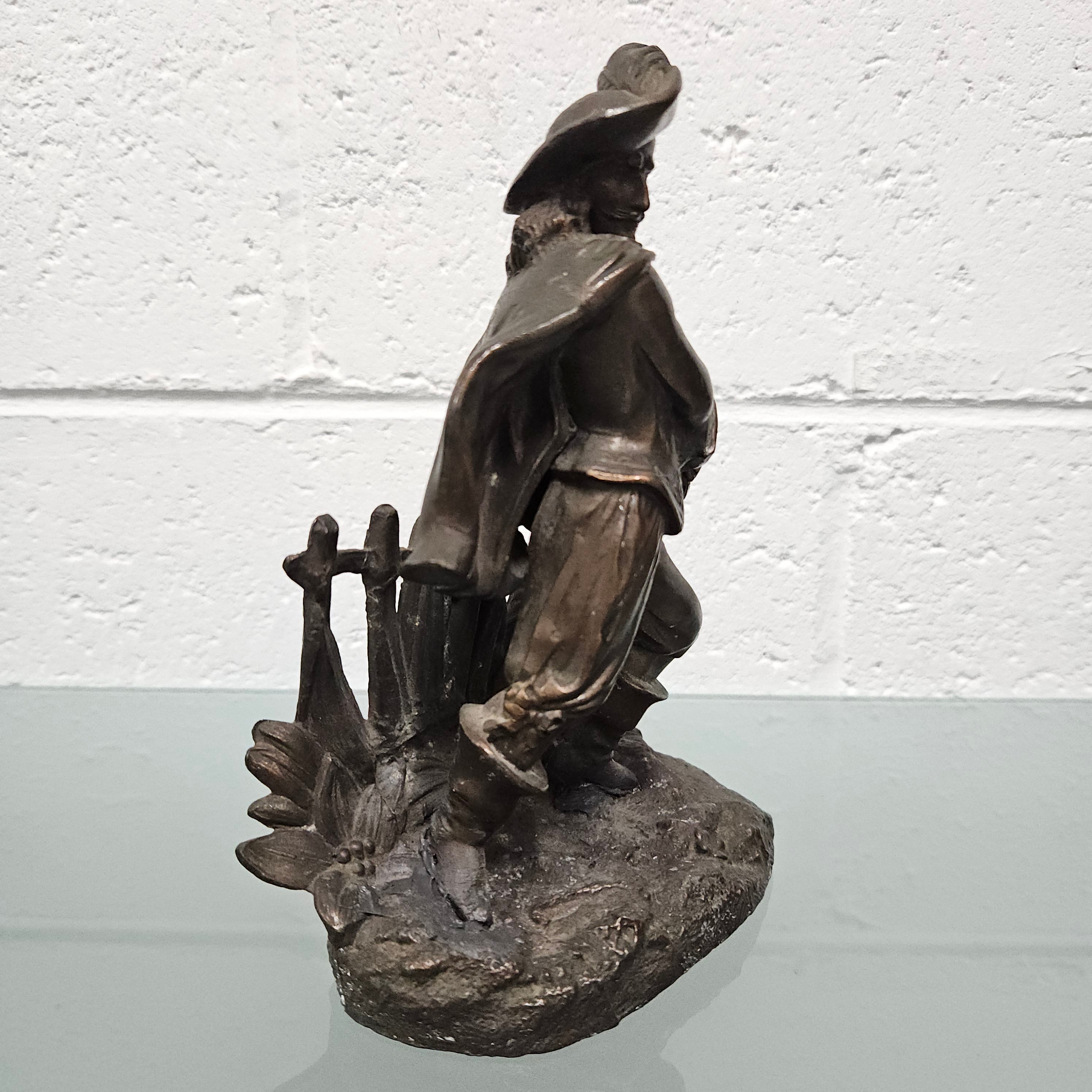 Antique Bronzed Spelter Musketeer Figure | Antique & Vintage | Moonee Ponds Antiques | Australia Wide