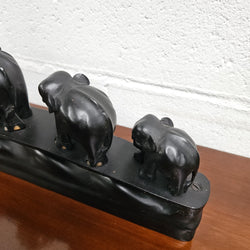 Vintage Ebony Walking Elephants Statue | Antique & Vintage | Moonee Ponds Antiques | Australia Wide Delivery