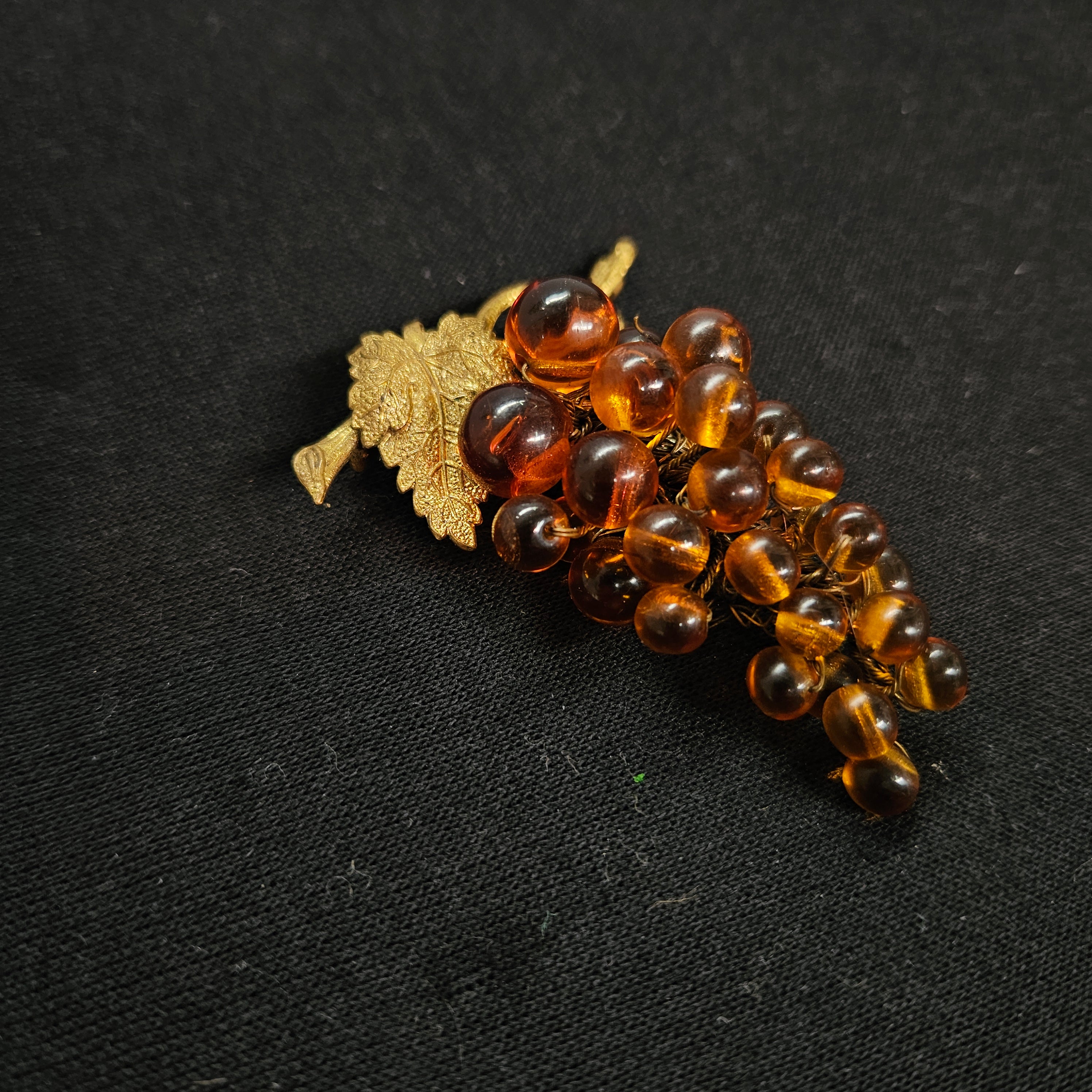 Interesting Vintage Grapes Brooch