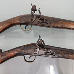 Pair Antique Blunderbuss Percussion Cap Style Pistols | Antique & Vintage | Moonee Ponds Antiques | Australia Wide Delivery
