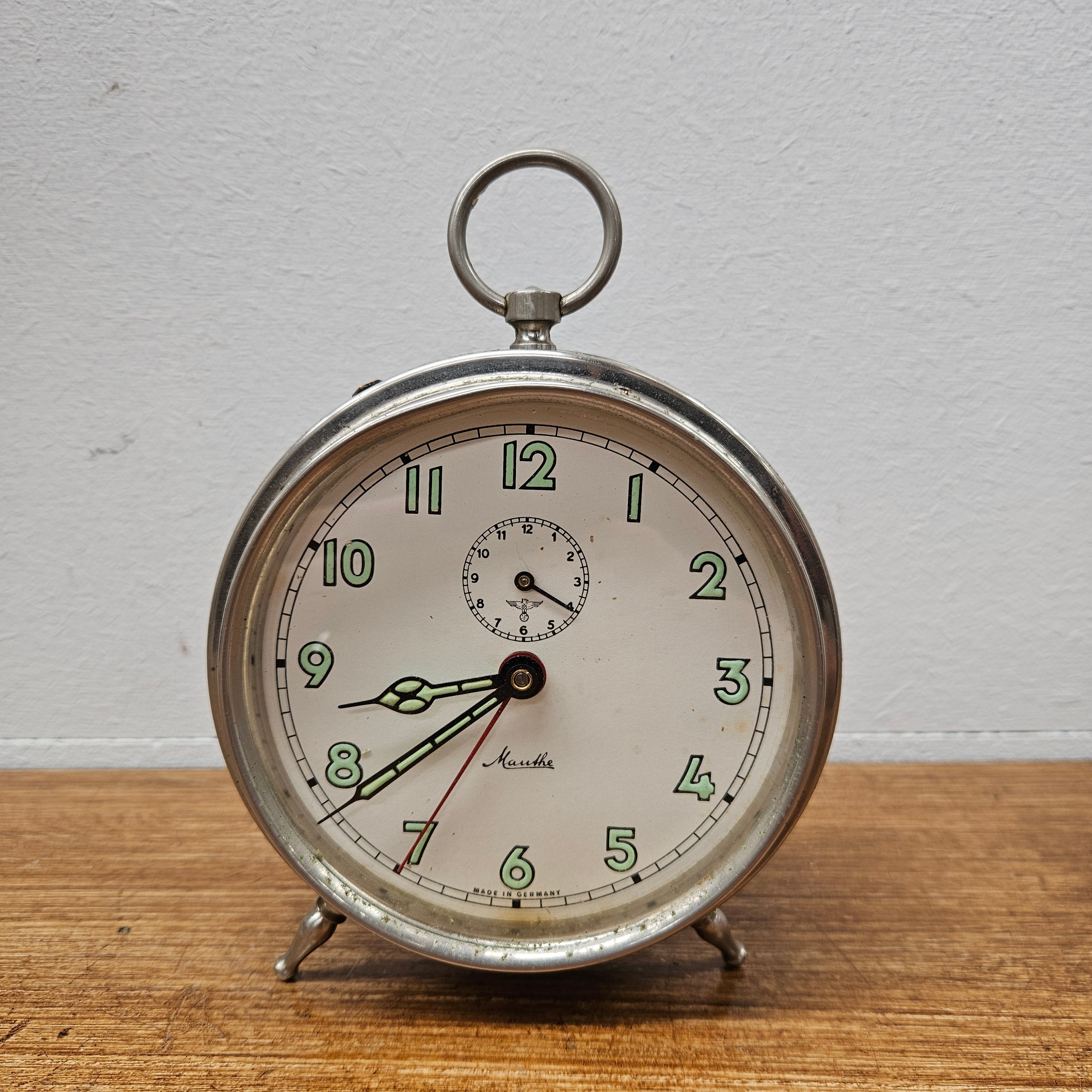 Vintage Mauthe German Alarm Clock | Antique & Vintage | Moonee Ponds Antiques | Australia Wide Delivery