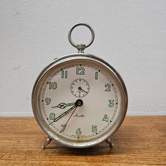 Vintage Mauthe German Alarm Clock