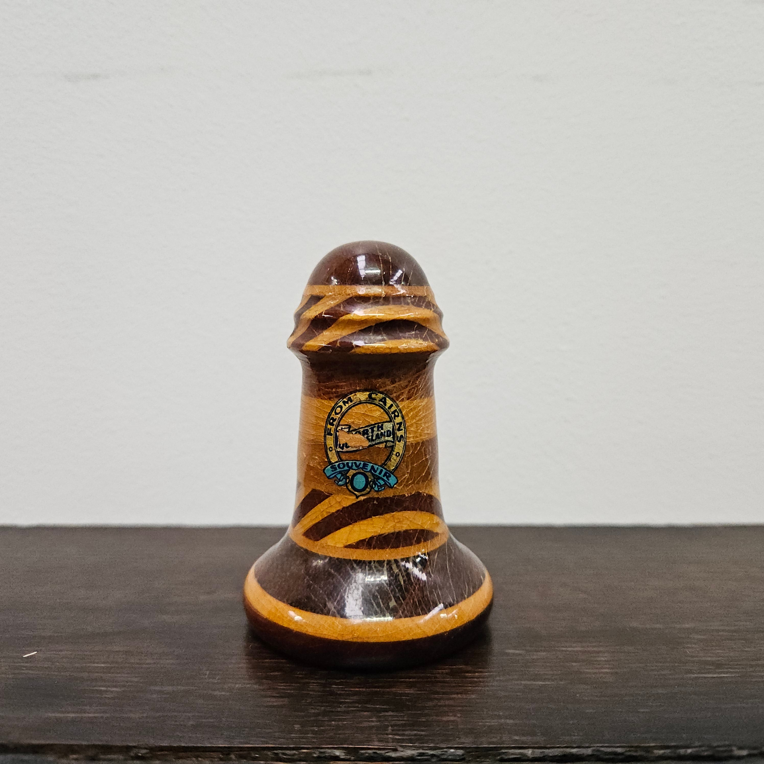 Vintage Cairns Souvenir Treen Wooden Salt