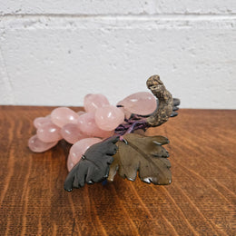 Vintage Chinese Rose Quartz Bunch of Grapes
